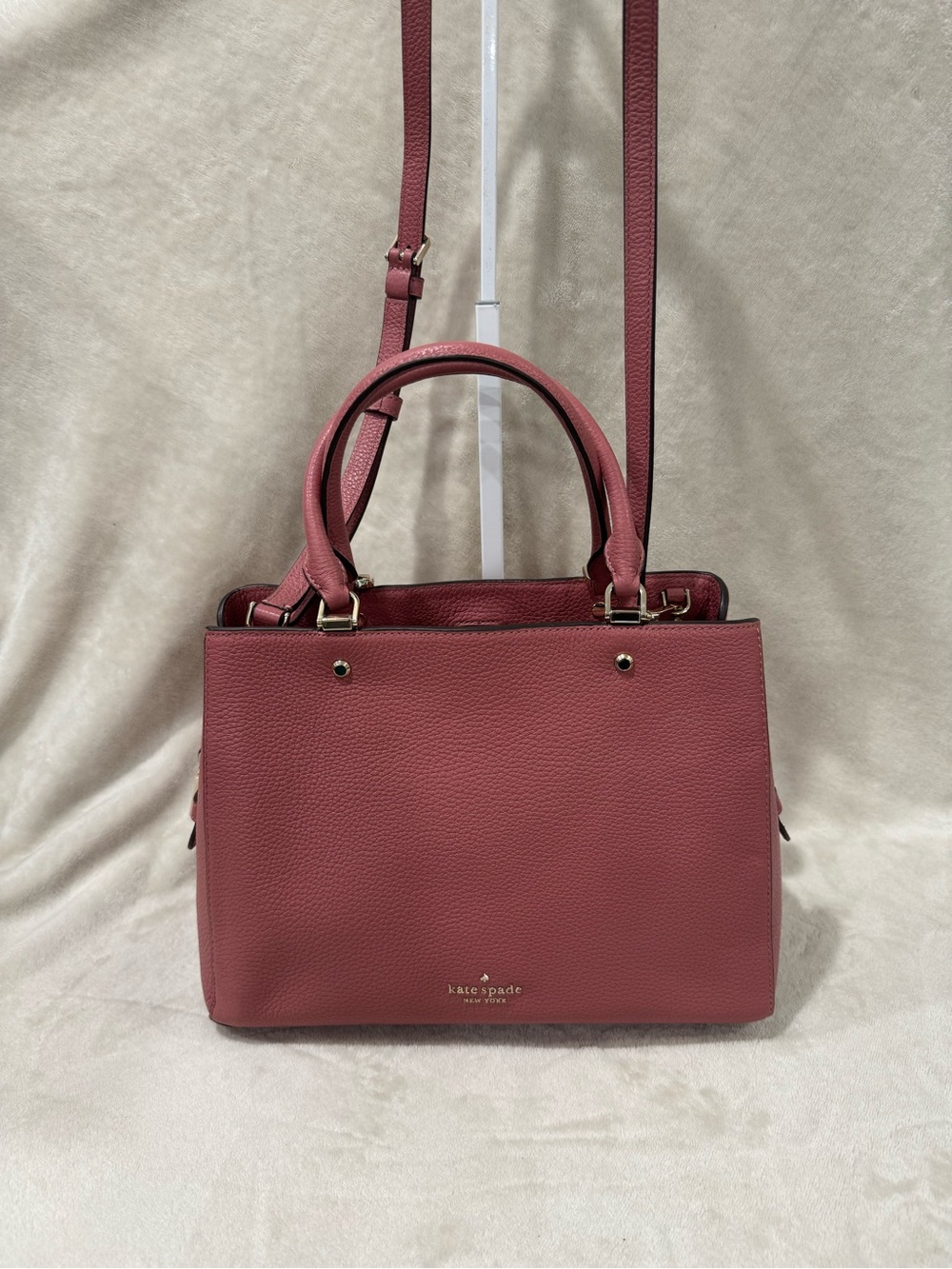 kate spade Leila Medium Leather Satchel - pink